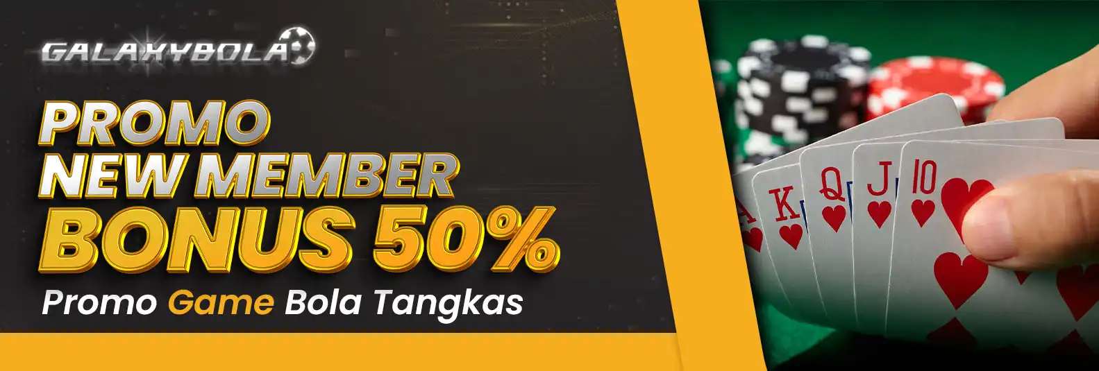 BONUS NEW MEMBER 50% BOLA TANGKAS